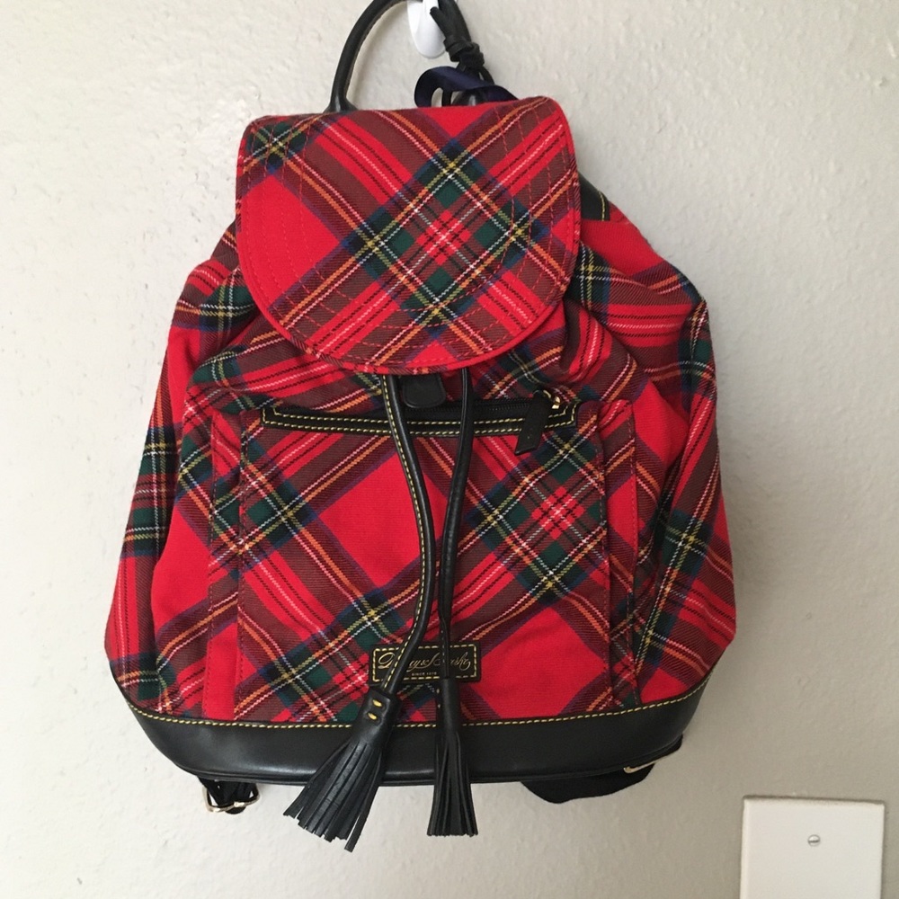 Dooney & Bourke Red Plaid Backpack